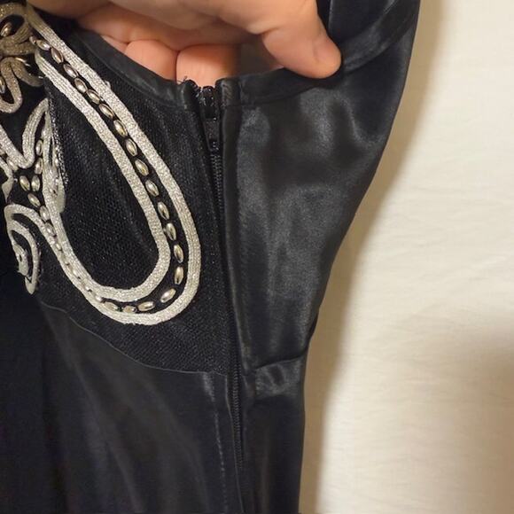 Zum Zum Women's Med VTG 90s Maxi Dress Y2K Whimsigoth Sequins Homecoming - Picture 5 of 11